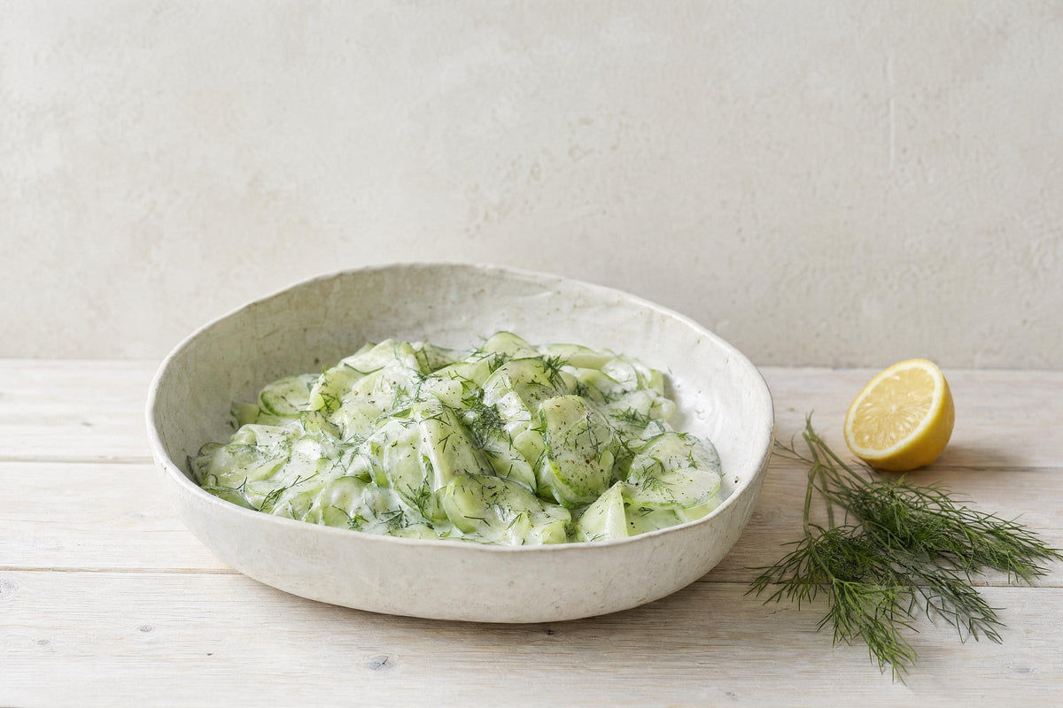 Gurkensalat mit Sahne und Dill