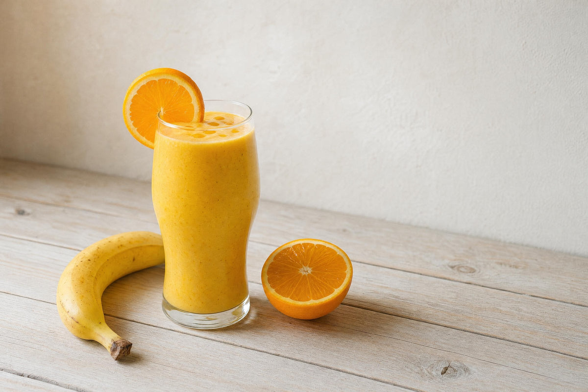 Orangen-Kurkuma Smoothie mit Leinöl