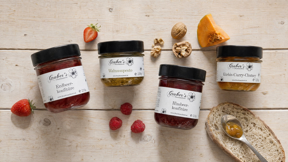 Gruber's Fruchtzauberei: Marmelade & Chutney | Leni & Hans