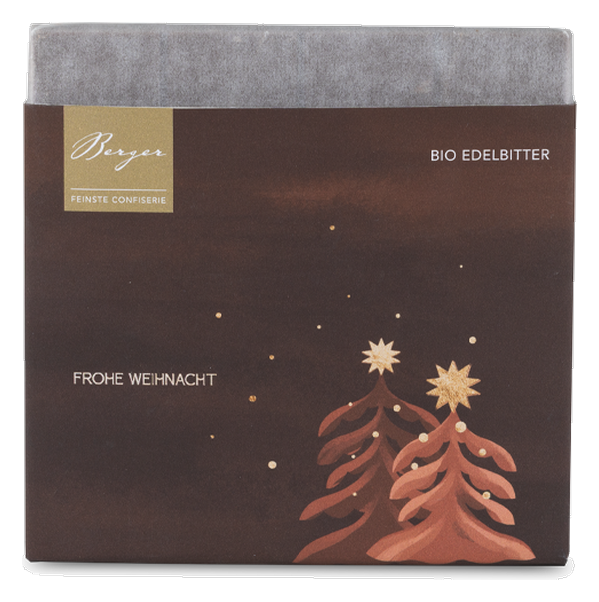Bio Edelbitterschokolade Frohe Weihnachten – Berger Confiserie