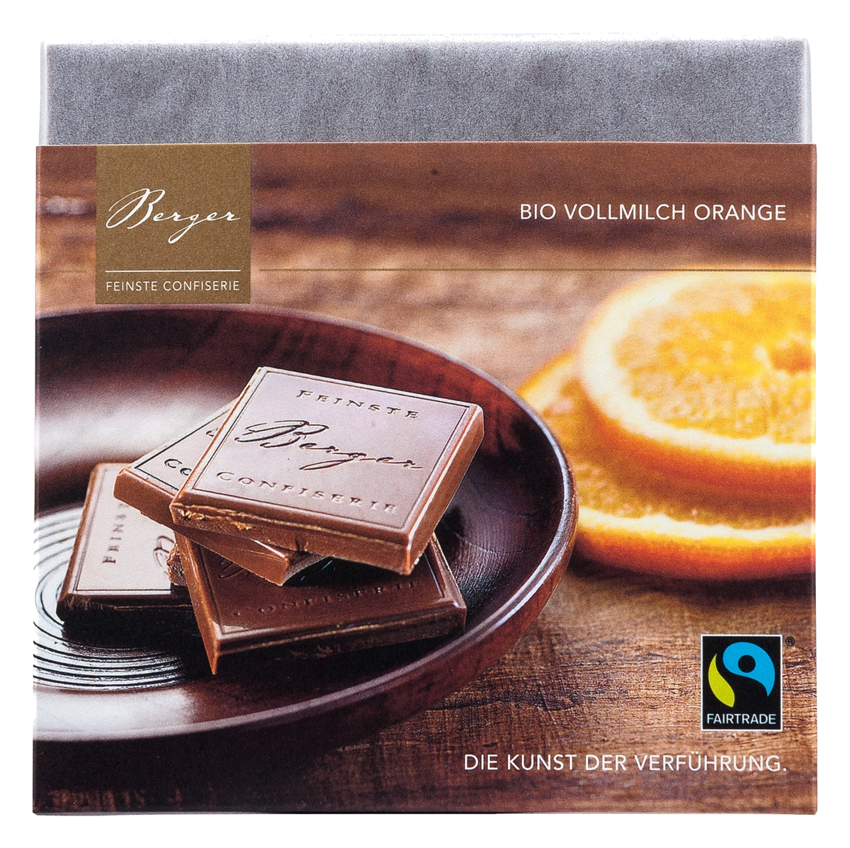 Bio Vollmilch Schokolade mit Orange – Berger Confiserie