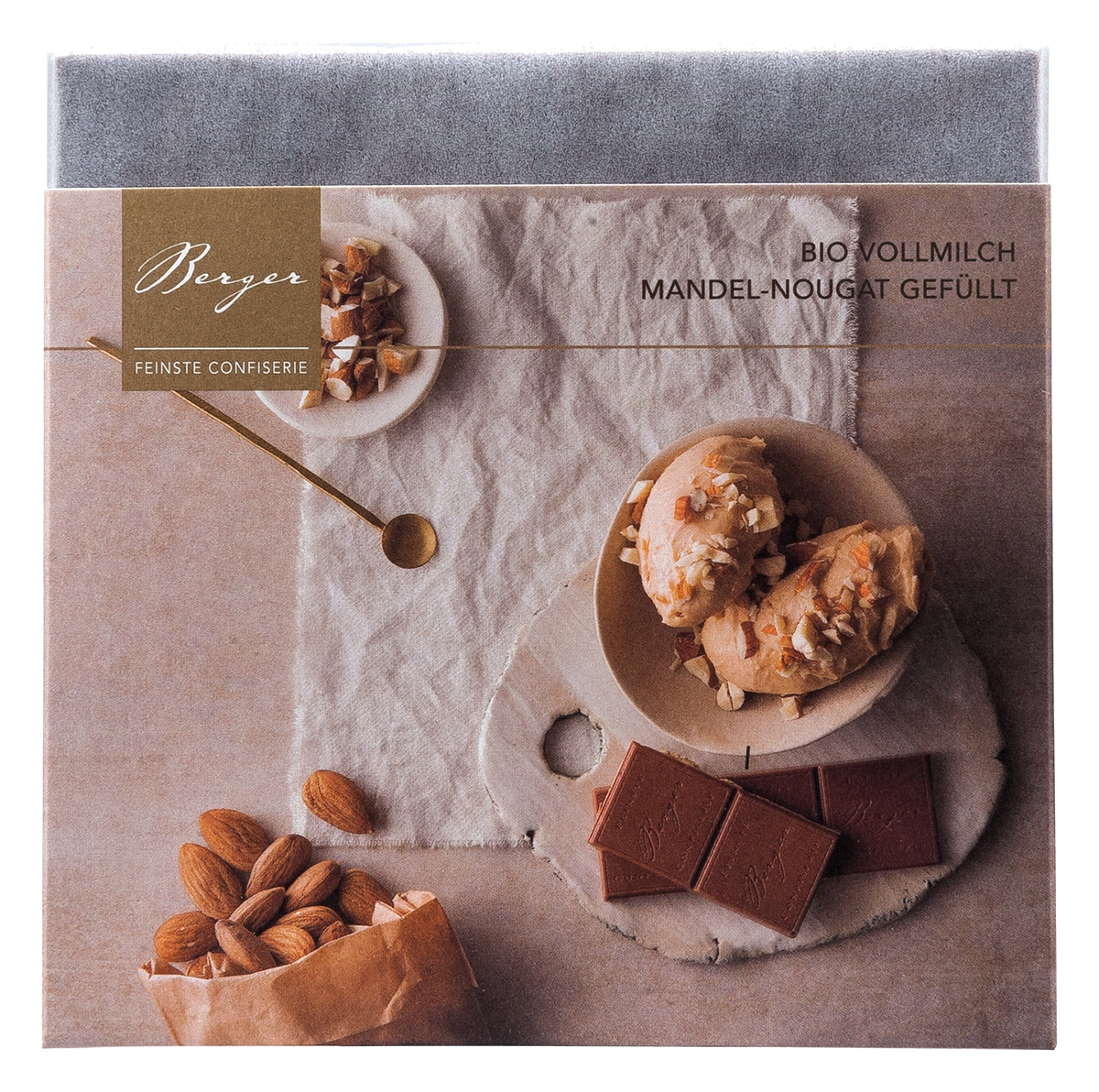 Vollmilch Mandel Nougat gefüllt – Berger Confiserie