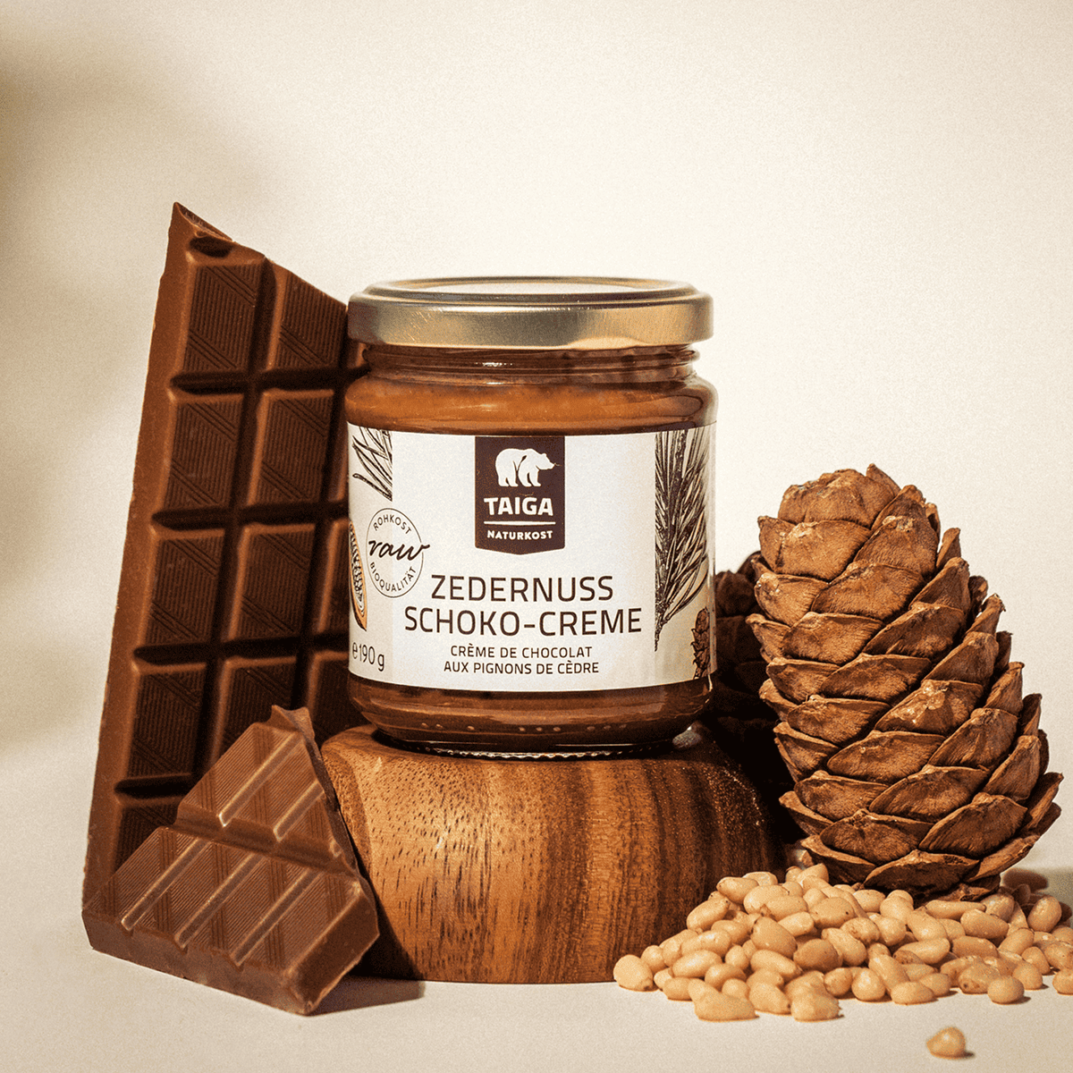 Zedernuss-Schoko-Creme Bio – TAIGA Naturkost