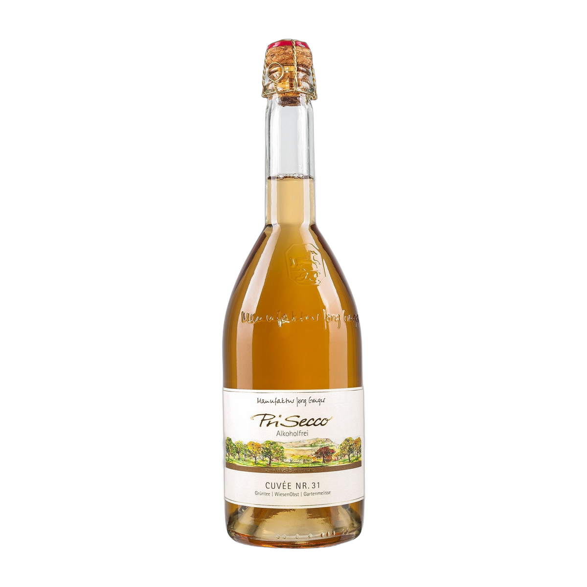 Manufaktur Jörg Geiger  Prisecco Cuvée Nr. 31  Grüner Tee Wiesenobst Melisse  alkoholfrei