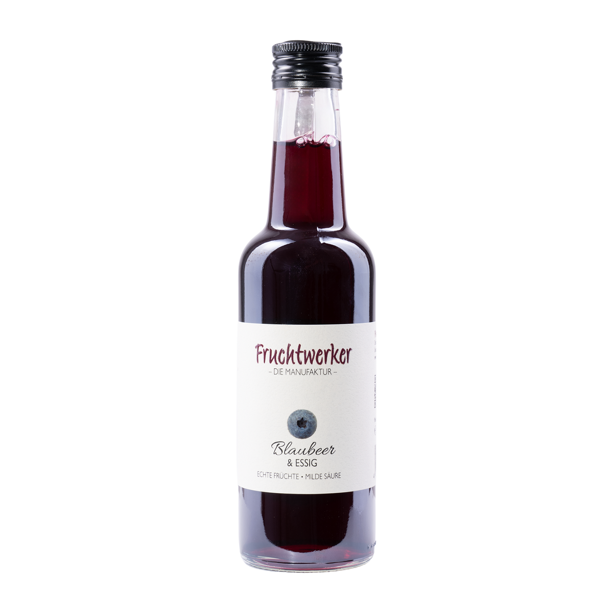 Blaubeer & Essig von Fruchtwerker – 250 ml Flasche