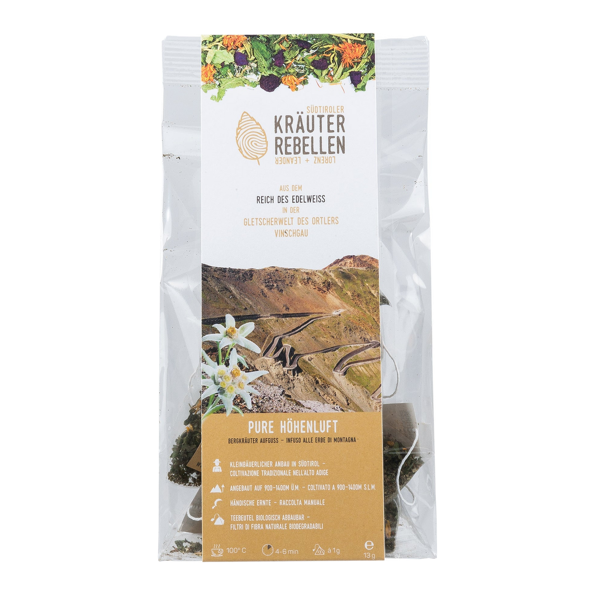 Pure Höhenluft Kräutertee im Beutel von Südtiroler Kräuter Rebellen