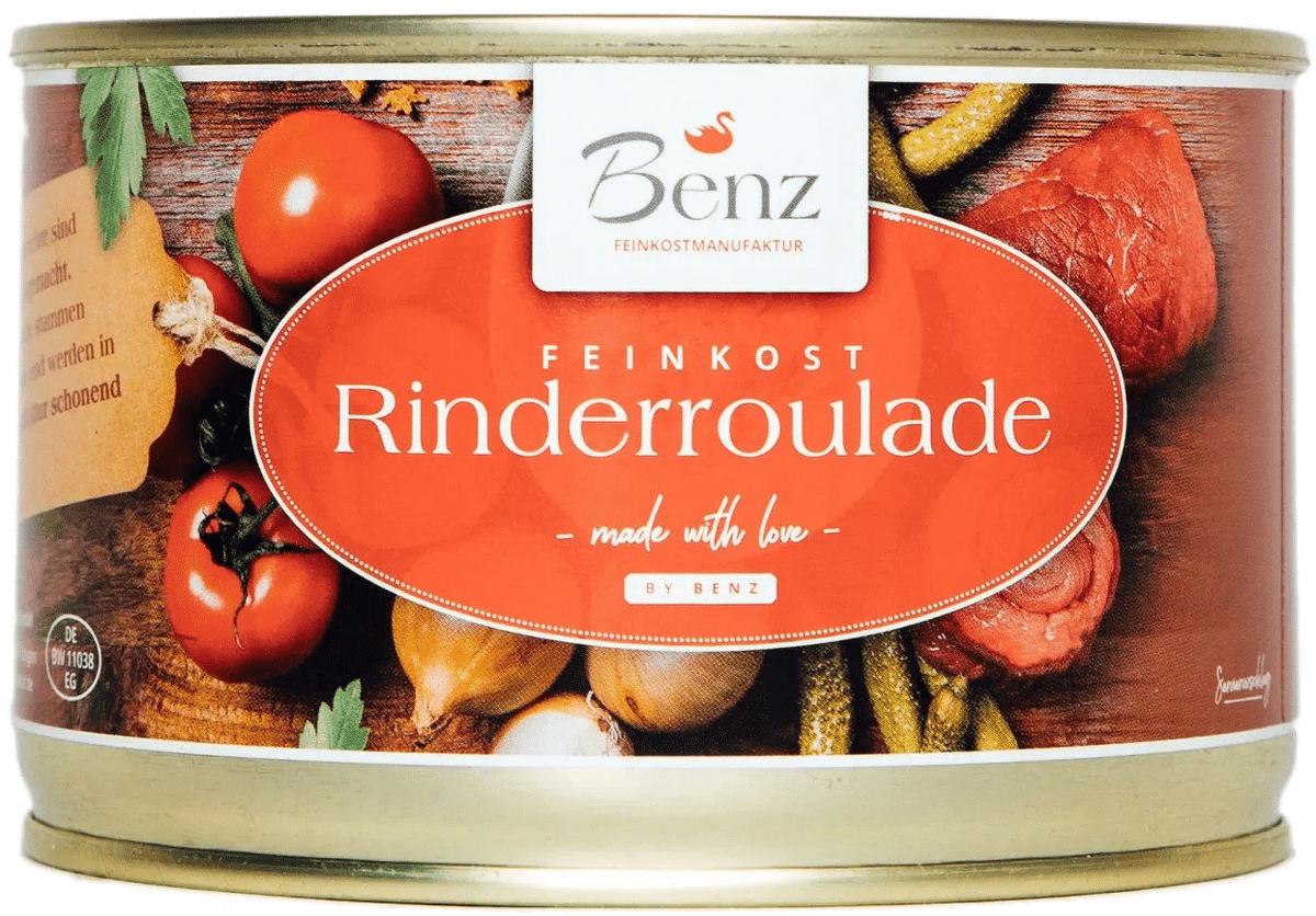 Rinderroulade von Benz Feinkostmanufaktur – 400 g Dose
