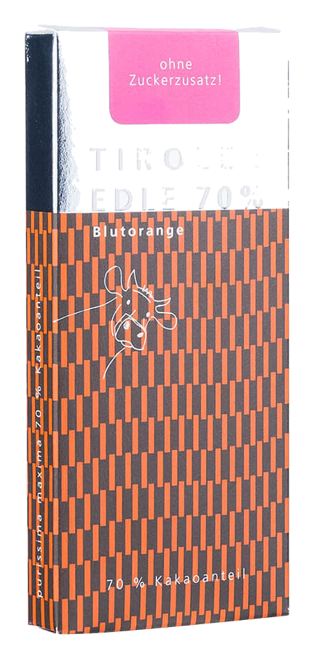 Tiroler Edle Purissima Maxima Blutorange Kakaotafel 70 %