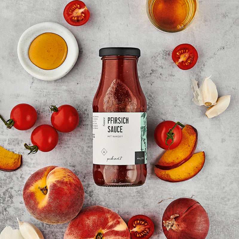 Wajos Pfirsich Sauce mit Whisky