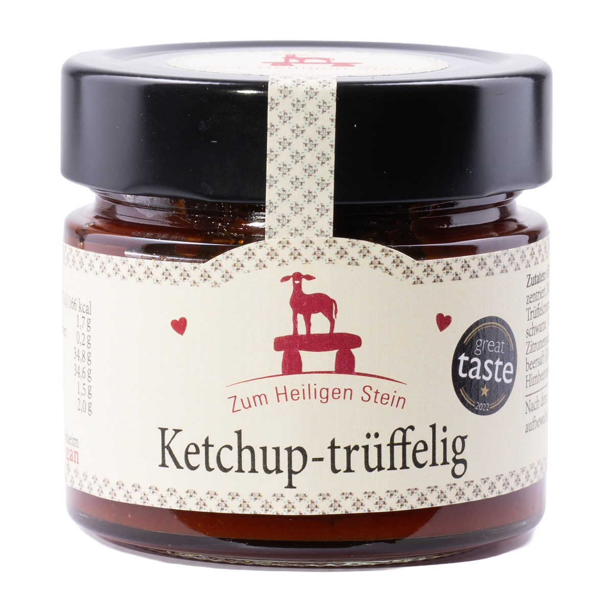 Ketchup trüffelig von Zum Heiligen Stein – 200 g Glas